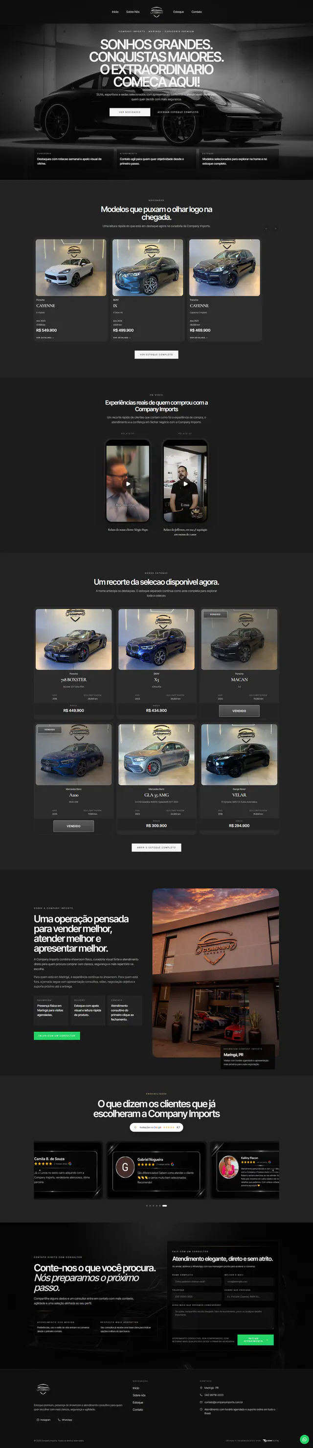 Página completa de um projeto desenvolvido pela Vow Digital (6 de 12)