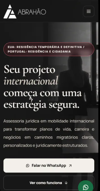 Projeto da Vow visto no celular